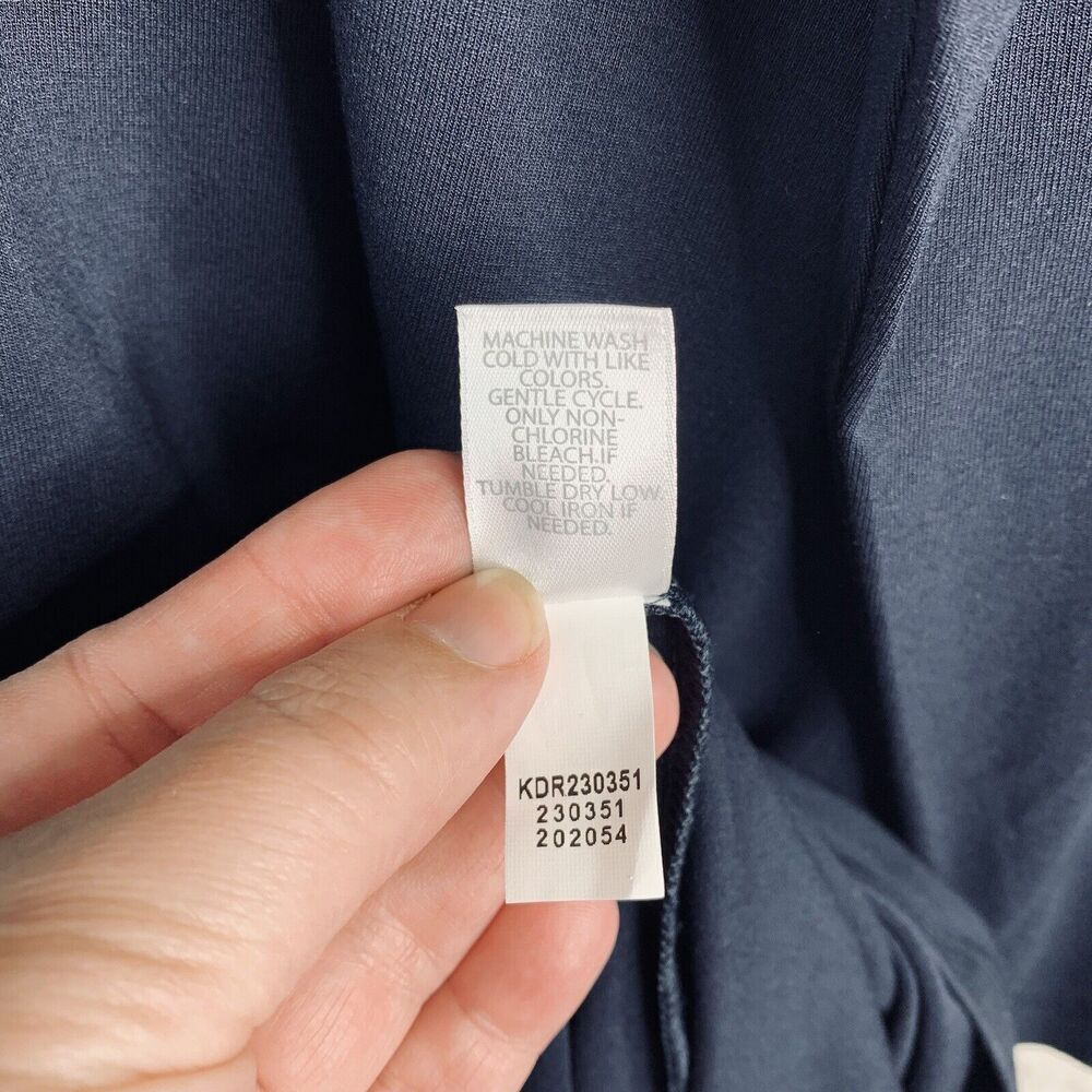 J Jill Navy V Neck Long Sleeve T-Shirt Shift Dress Womens Size XL NWT $99 - Picture 9 of 9